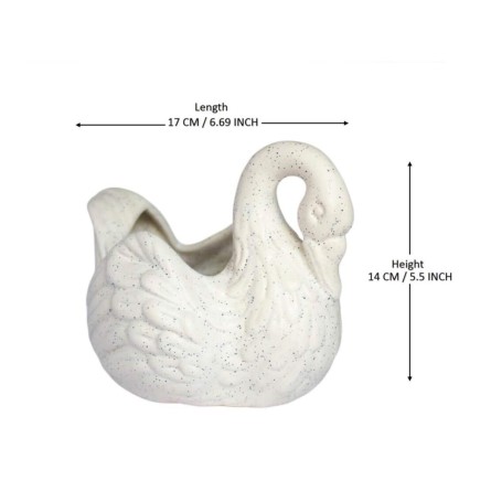 Swan Shape Ceramic Pot